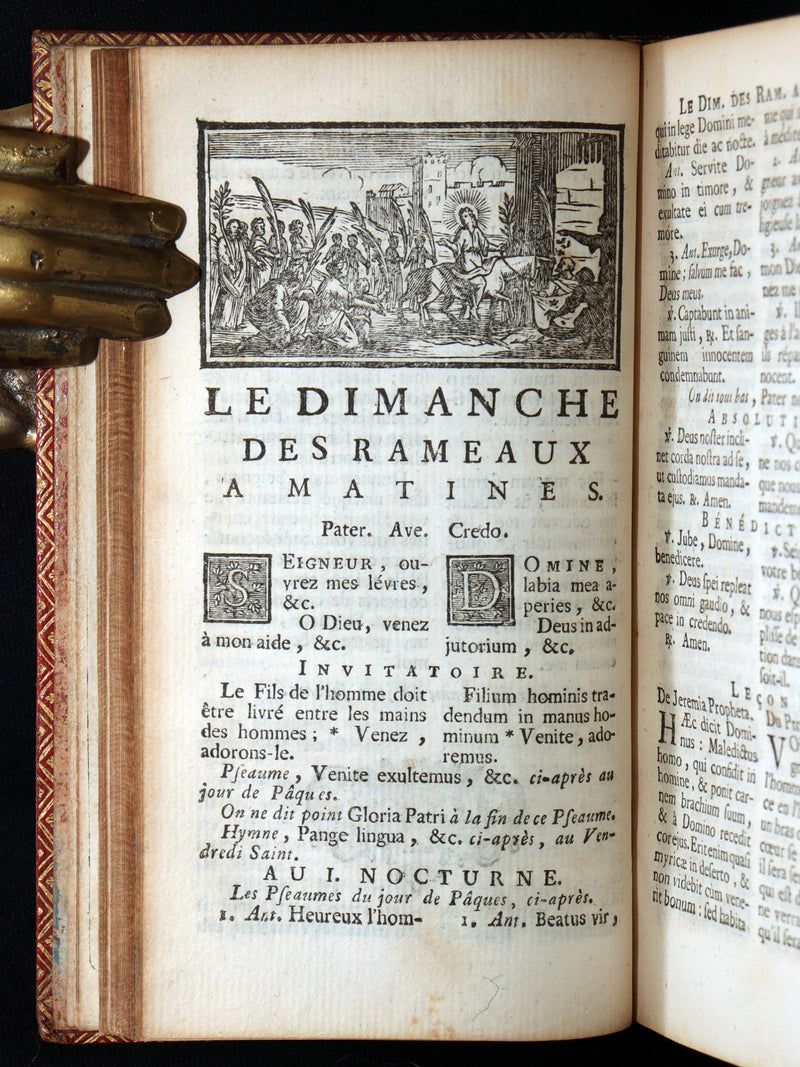 1756 Rare French Latin Book - Office of Holy Week, Office de la Semaine Sainte
