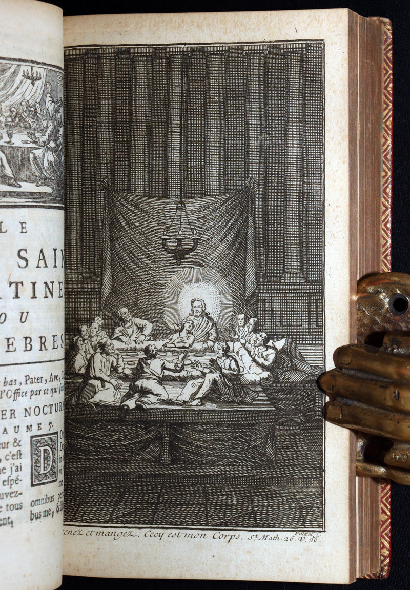 1756 Rare French Latin Book - Office of Holy Week, Office de la Semaine Sainte