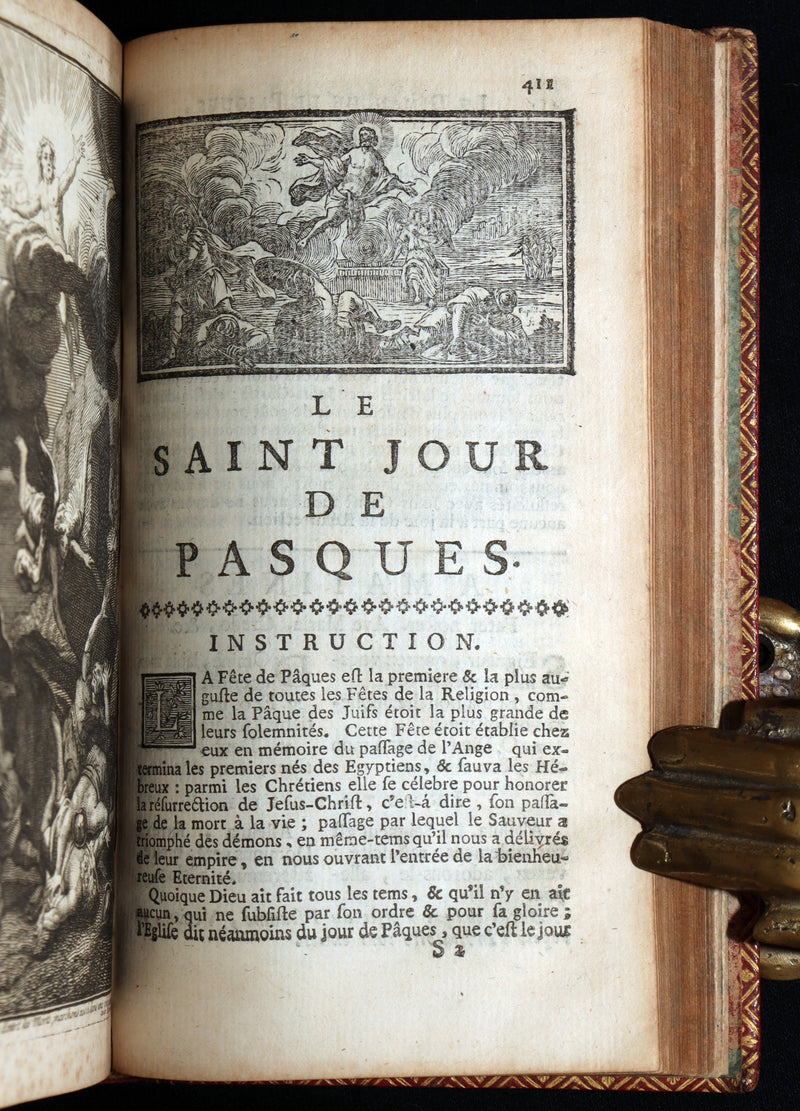 1756 Rare French Latin Book - Office of Holy Week, Office de la Semaine Sainte