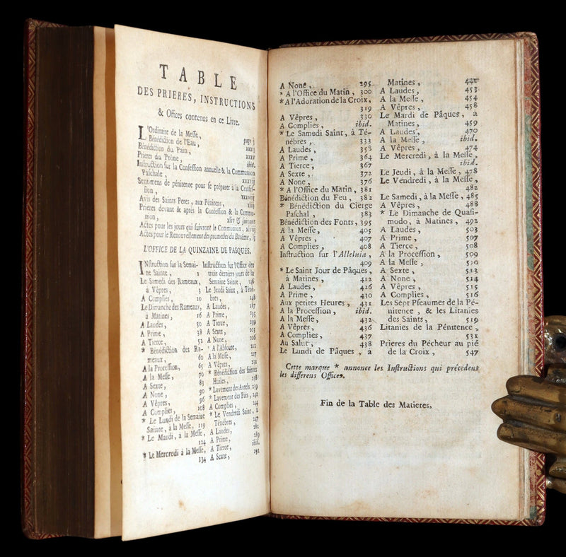 1756 Rare French Latin Book - Office of Holy Week, Office de la Semaine Sainte