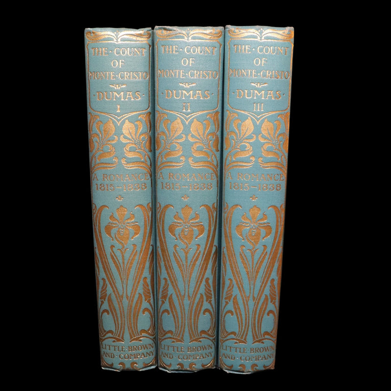 1894 Rare Book Set - The Count of Monte Cristo by Alexandre Dumas