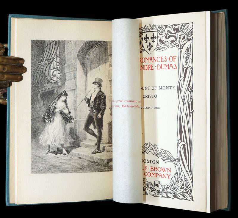 1894 Rare Book Set - The Count of Monte Cristo by Alexandre Dumas