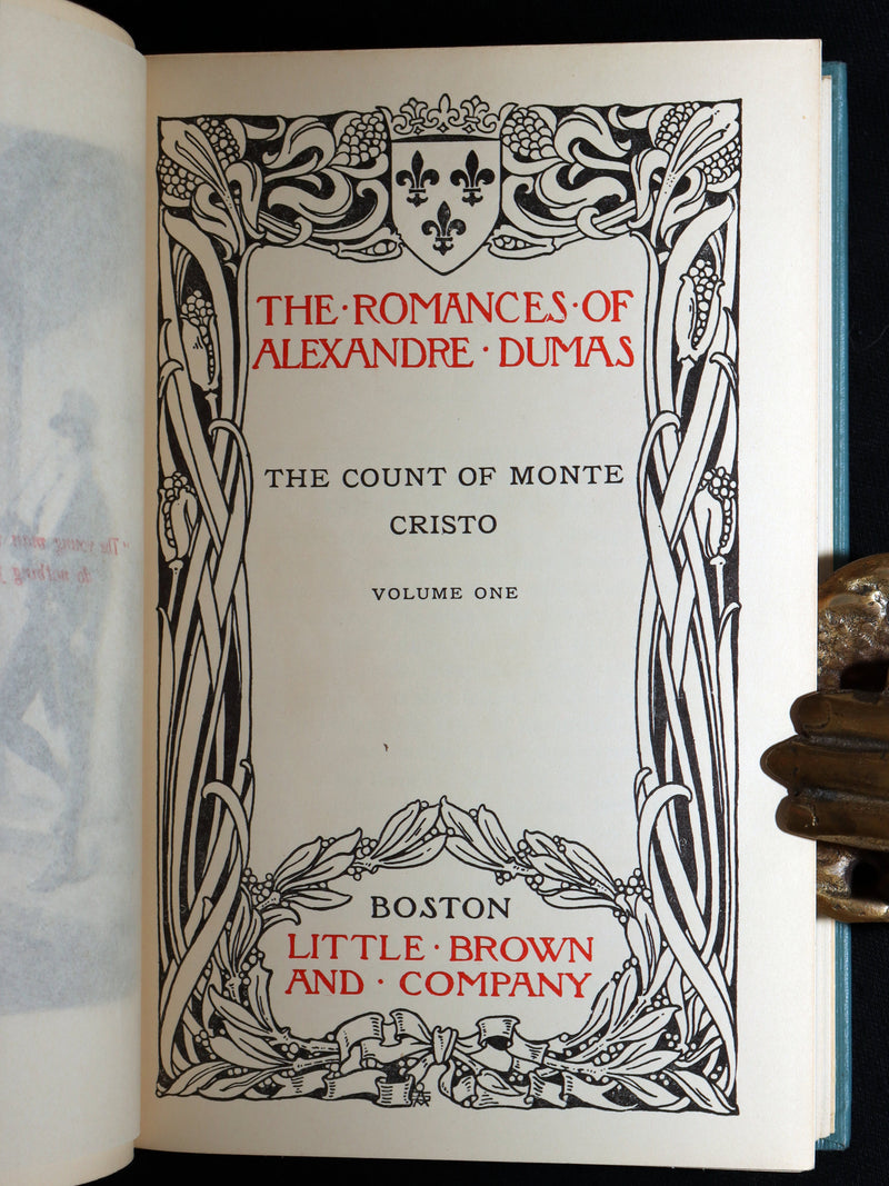1894 Rare Book Set - The Count of Monte Cristo by Alexandre Dumas