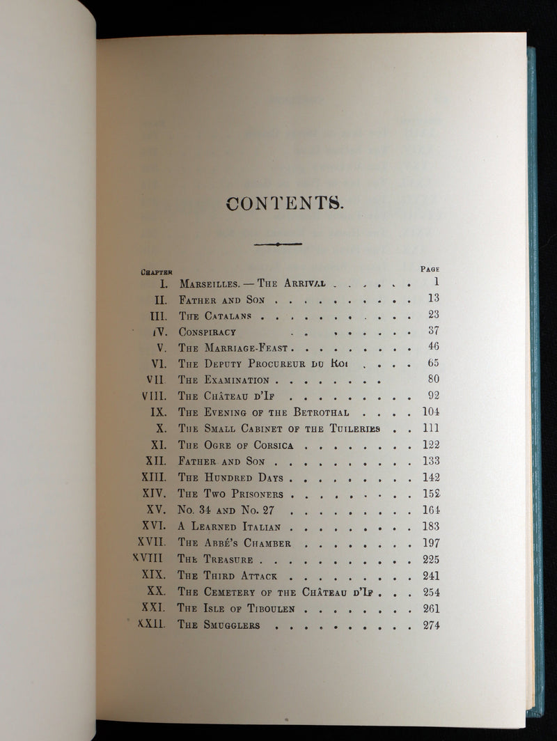 1894 Rare Book Set - The Count of Monte Cristo by Alexandre Dumas