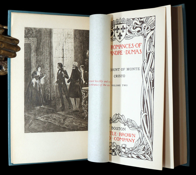 1894 Rare Book Set - The Count of Monte Cristo by Alexandre Dumas