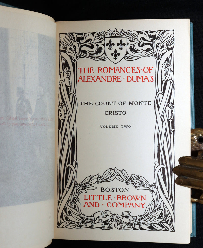 1894 Rare Book Set - The Count of Monte Cristo by Alexandre Dumas