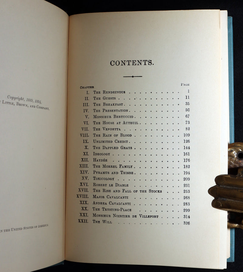 1894 Rare Book Set - The Count of Monte Cristo by Alexandre Dumas