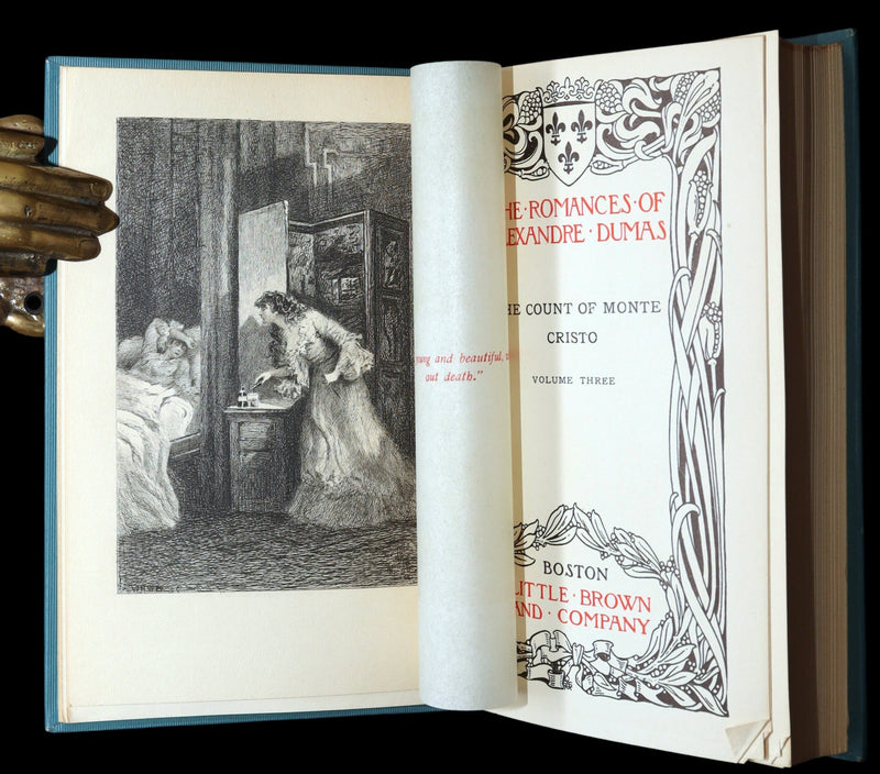 1894 Rare Book Set - The Count of Monte Cristo by Alexandre Dumas