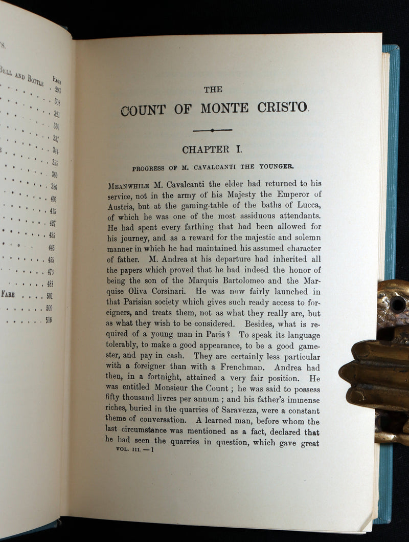 1894 Rare Book Set - The Count of Monte Cristo by Alexandre Dumas