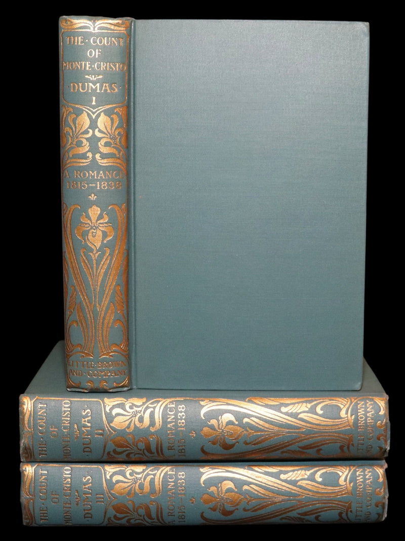 1894 Rare Book Set - The Count of Monte Cristo by Alexandre Dumas