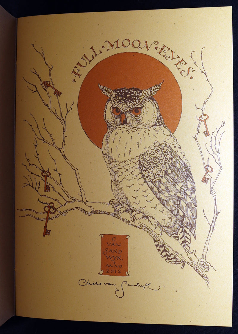 2012 Scarce Signed 1stED - Full Moon Eyes; Ode to Owls by Charles van Sandwyk