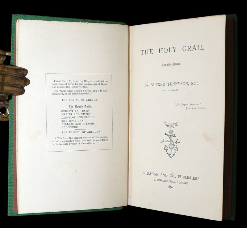 1870 First Edition - Legend of King Arthur, The Holy Grail by Alfred Tennyson