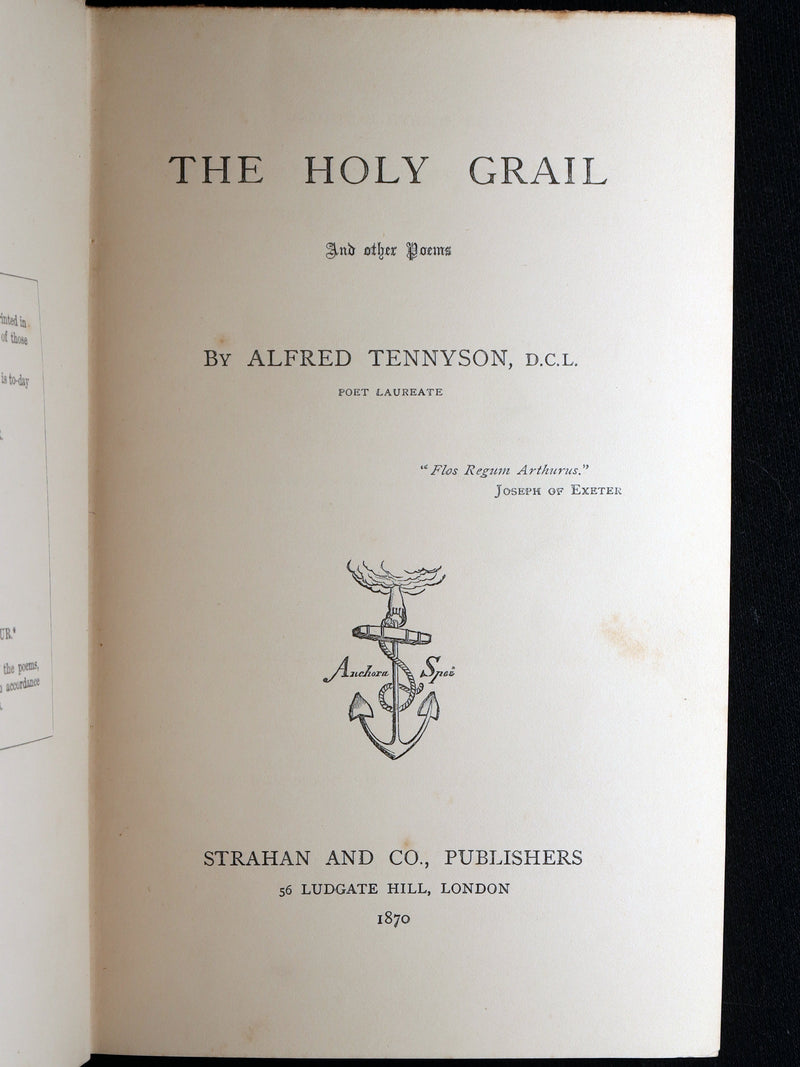 1870 First Edition - Legend of King Arthur, The Holy Grail by Alfred Tennyson