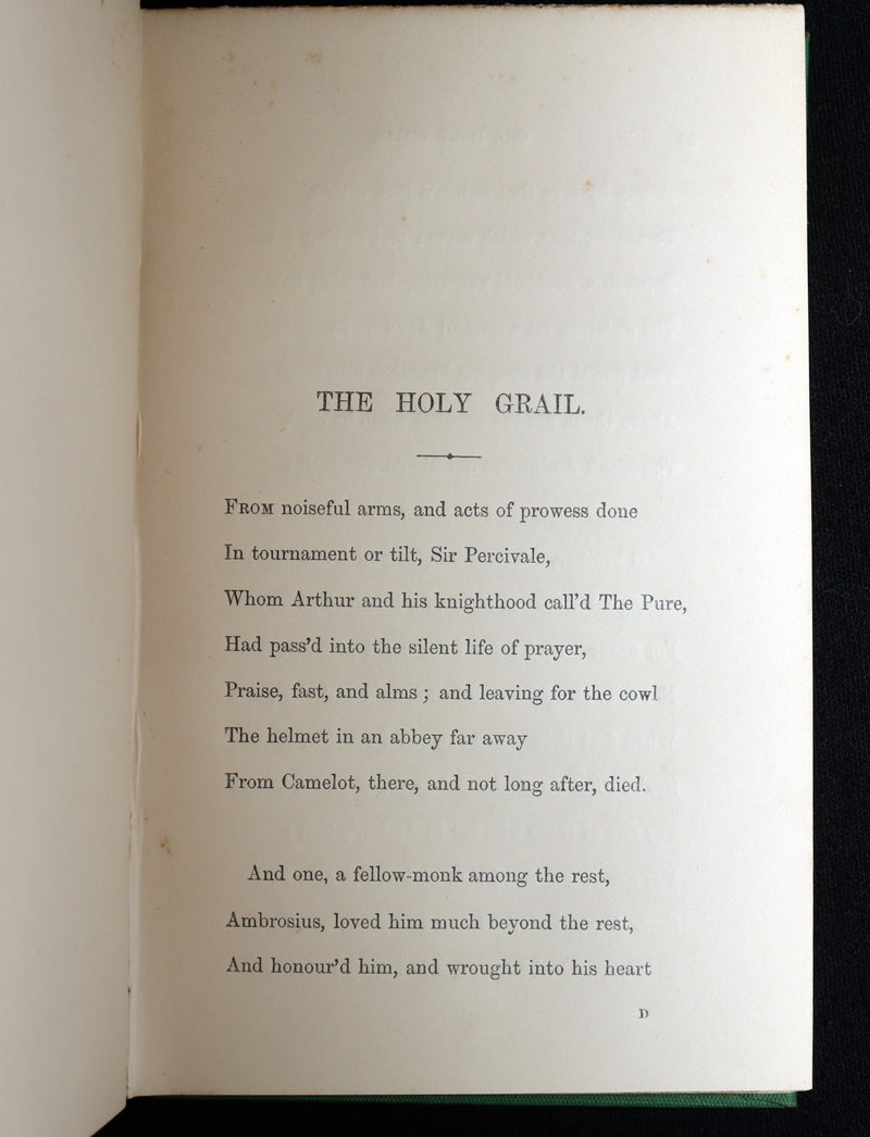 1870 First Edition - Legend of King Arthur, The Holy Grail by Alfred Tennyson