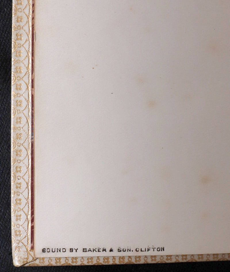1887 Rare Book in vellum binding - Poems by Elizabeth Barrett Browning
