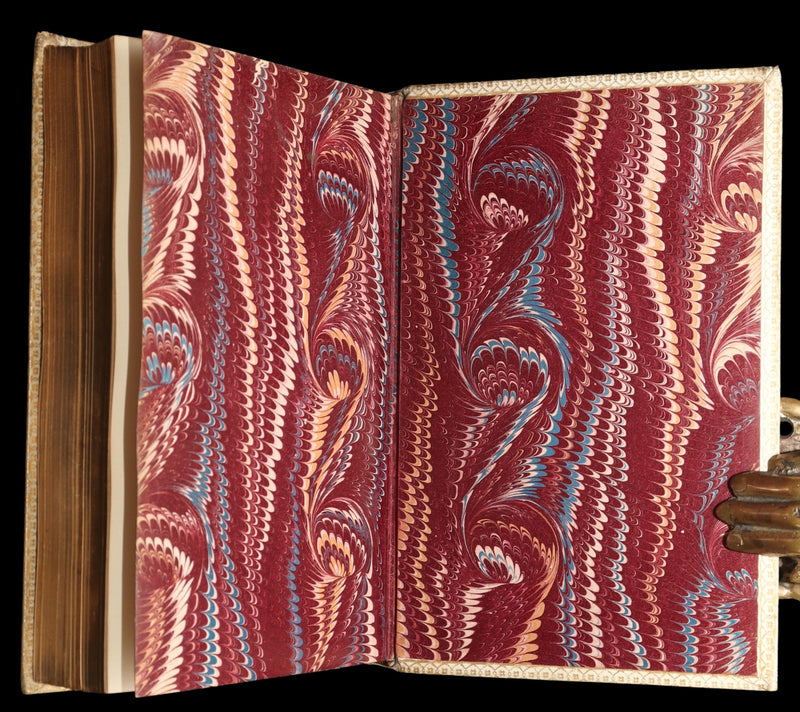 1887 Rare Book in vellum binding - Poems by Elizabeth Barrett Browning