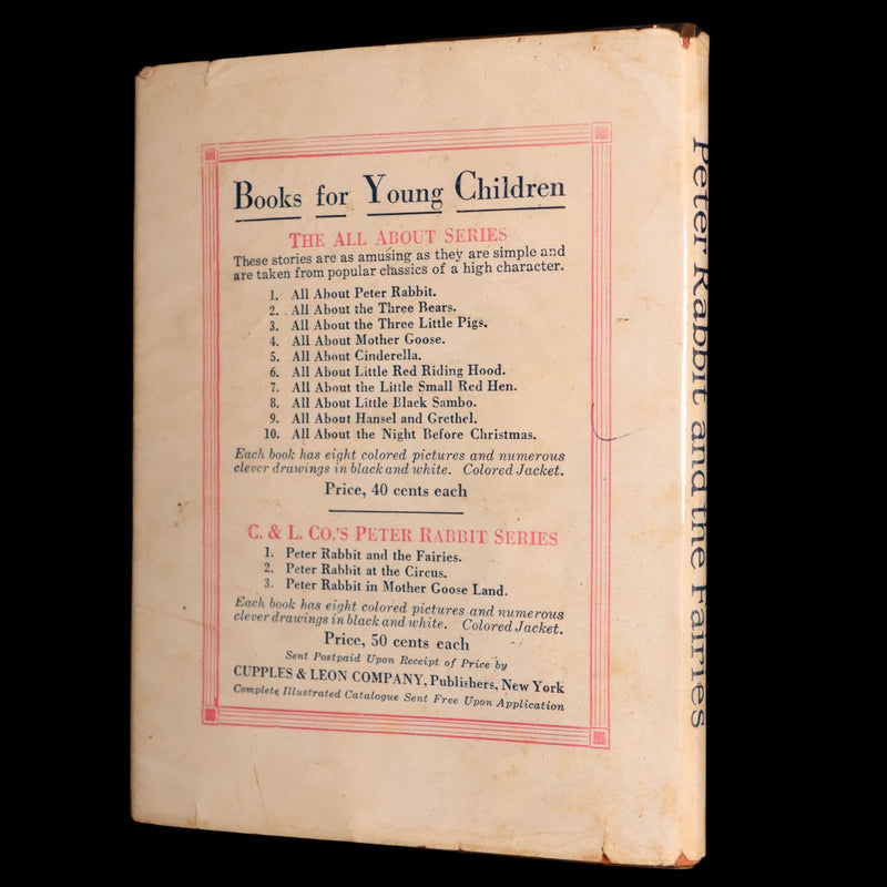 1921 Rare First Edition - Peter Rabbit and the Fairies by Alma & Richard Hudson