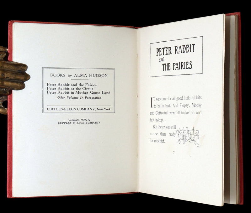 1921 Rare First Edition - Peter Rabbit and the Fairies by Alma & Richard Hudson