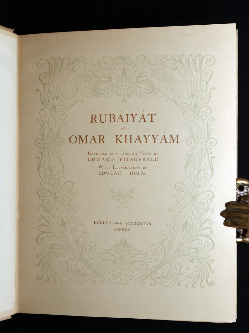 1909 Rare First Edition - Rubaiyat of Omar Khayyam Illustrated By Edmund Dulac