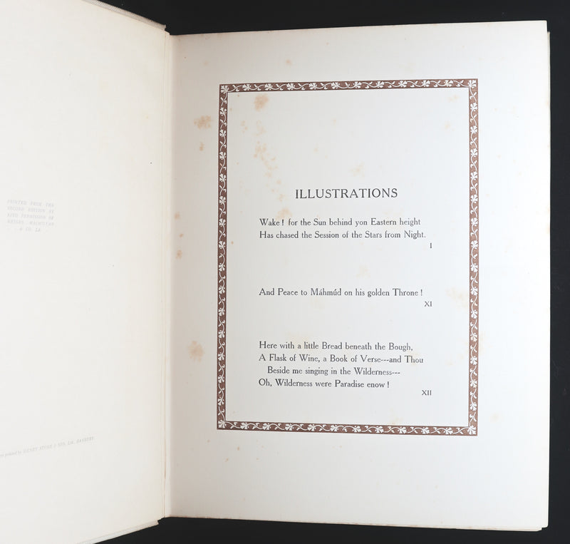 1909 Rare First Edition - Rubaiyat of Omar Khayyam Illustrated By Edmund Dulac