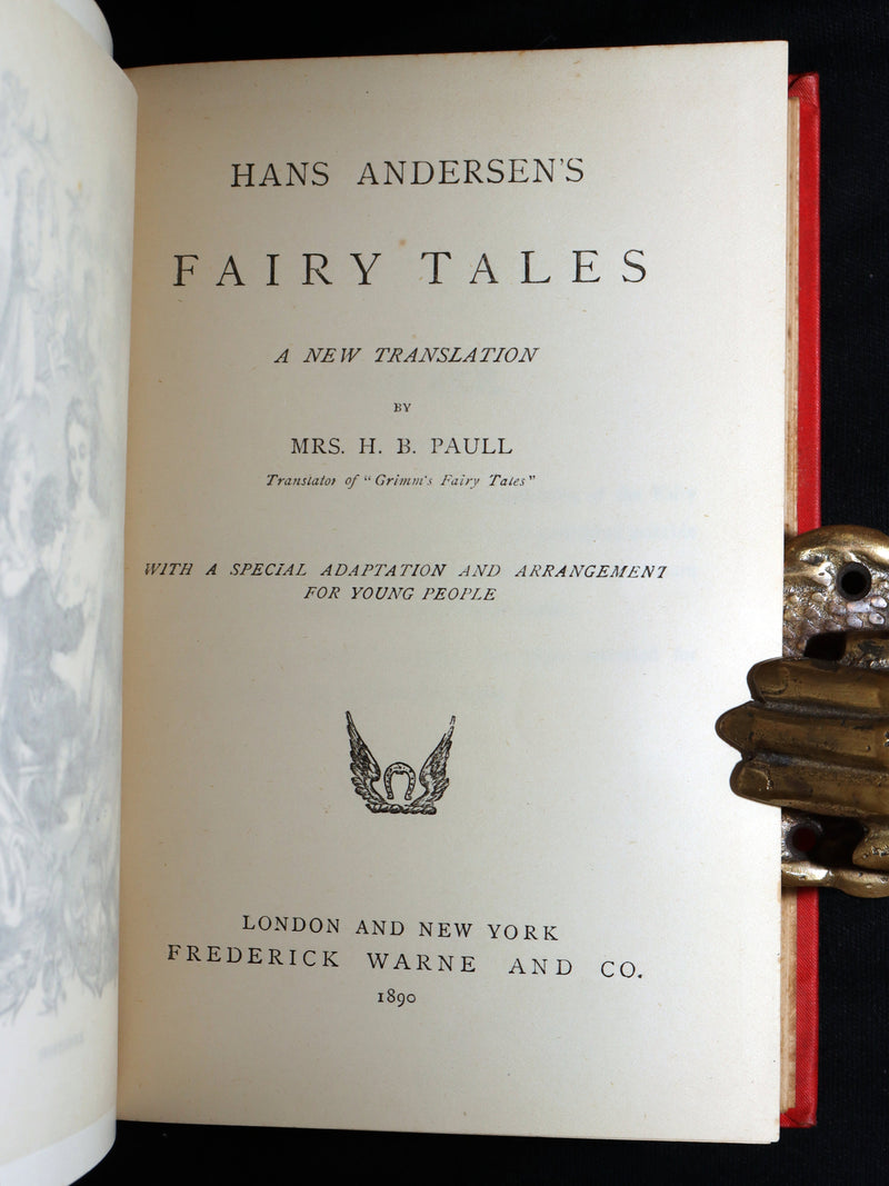 1890 Rare Book - Hans Andersen's Fairy Tales, Illustrated