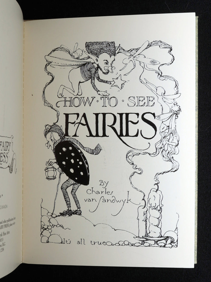 1993 Scarce First Edition - How to See Fairies by Charles van Sandwyk