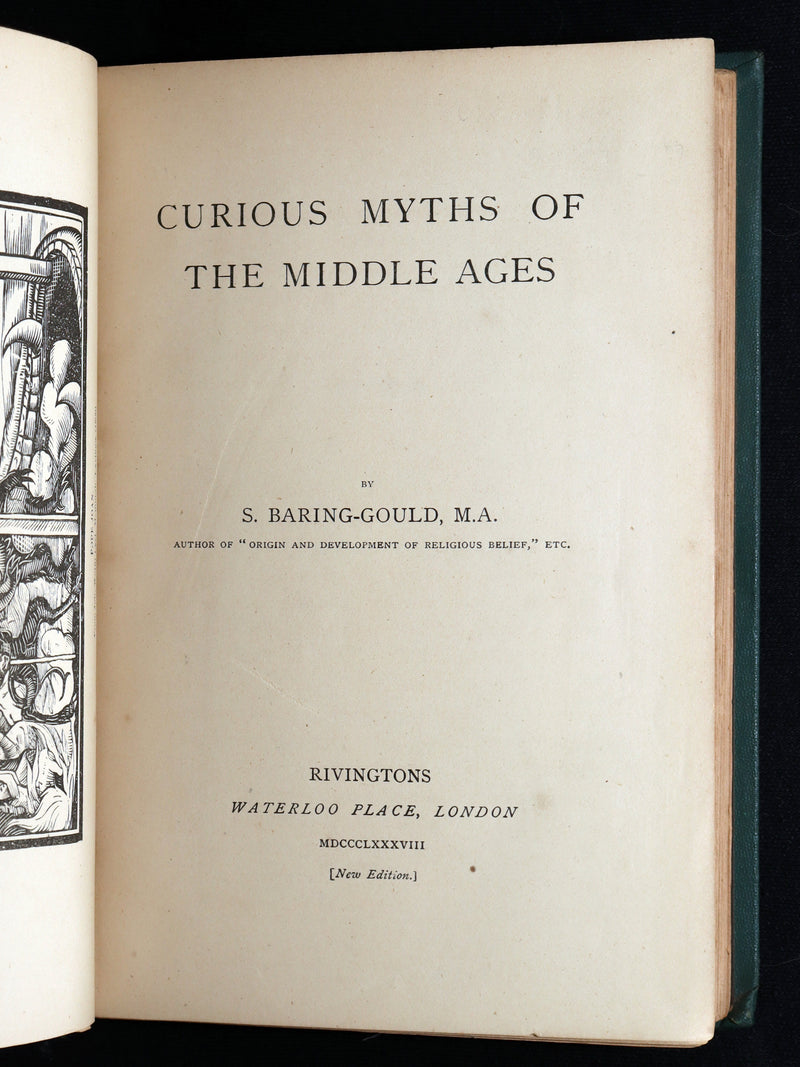 1888 Rare Book - Curious Myths of the Middle Ages by Sabine Baring-Gould