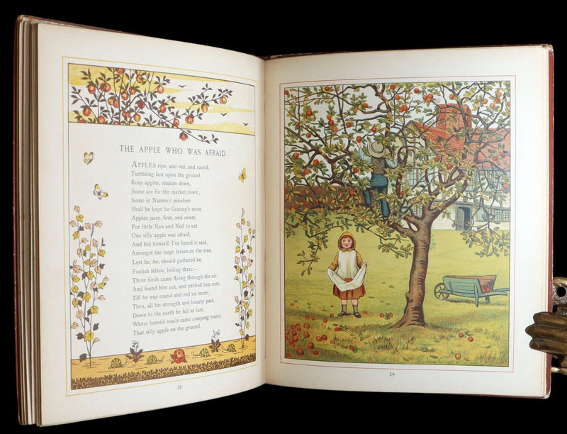 1881 Rare Book - At Home Illustrated by J. G. Sowerby, Decorated by Thomas Crane