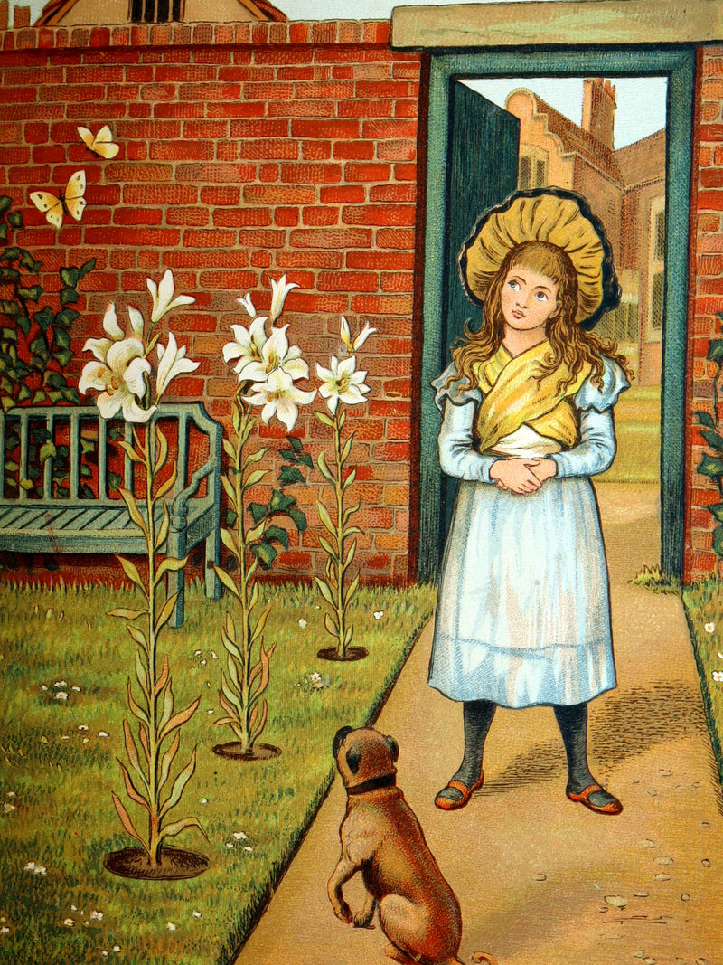 1881 Rare Book - At Home Illustrated by J. G. Sowerby, Decorated by Thomas Crane