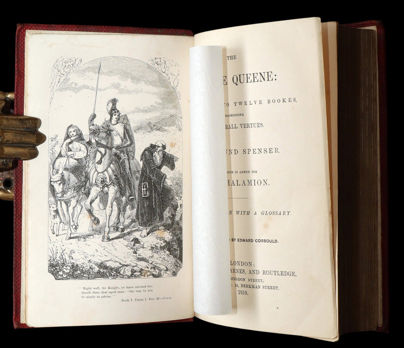 1859 Rare Book - The Faerie Queene Illustrated by Edward Corbould