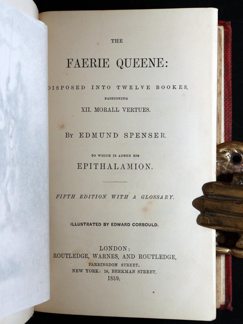 1859 Rare Book - The Faerie Queene Illustrated by Edward Corbould