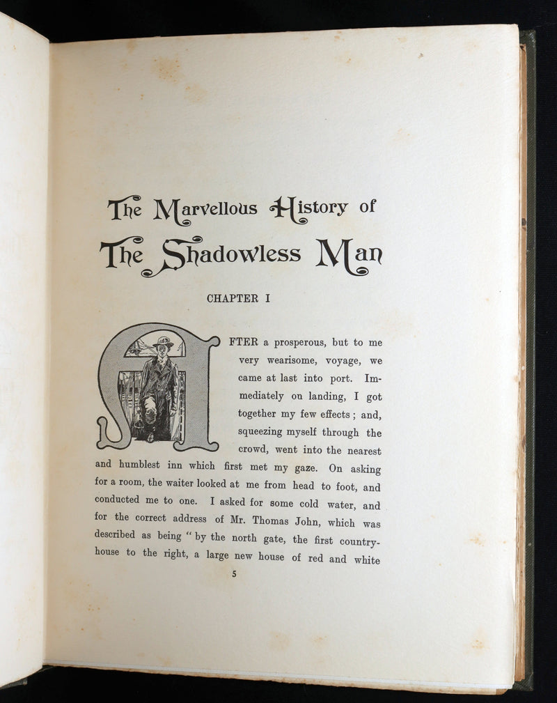 1913 1stED - Marvellous History of The Shadowless Man illustrated by F. Robson