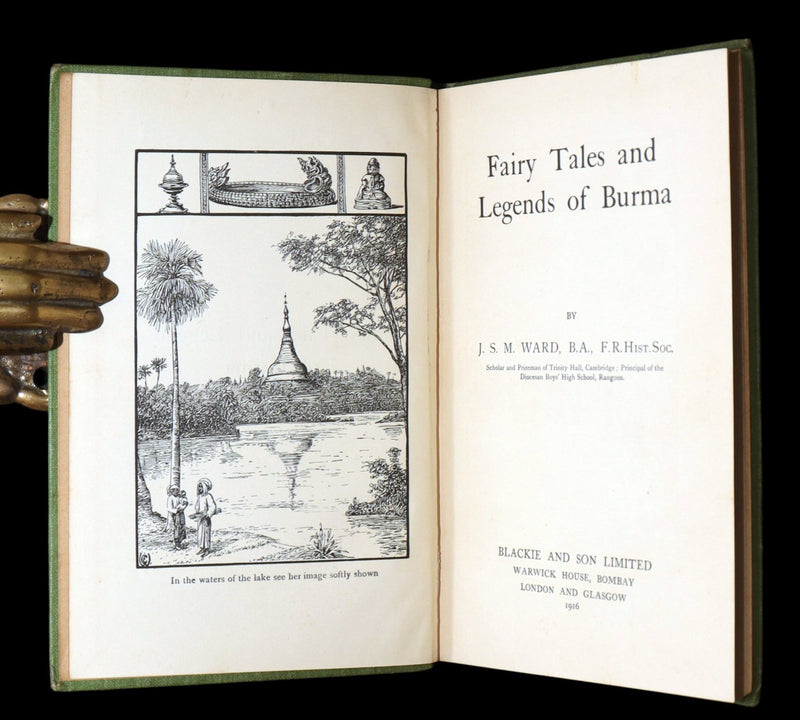 1916 Scarce First Edition - Fairy Tales and Legends of Burma (Myanmar) by Ward