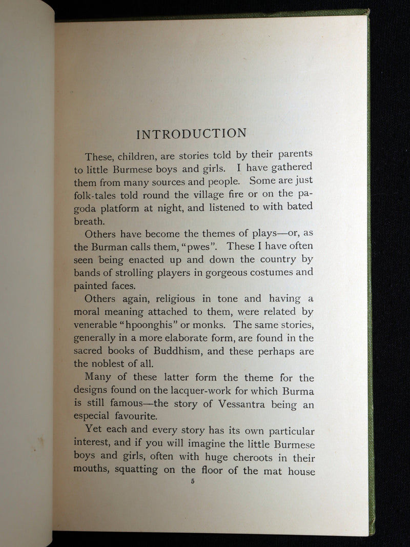 1916 Scarce First Edition - Fairy Tales and Legends of Burma (Myanmar) by Ward