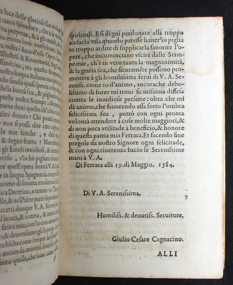 1584 Rare Vellum Book - Bartolomeo de Medina Breve Instruttione de' Confessori