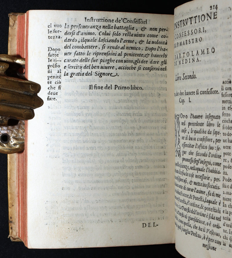 1584 Rare Vellum Book - Bartolomeo de Medina Breve Instruttione de' Confessori
