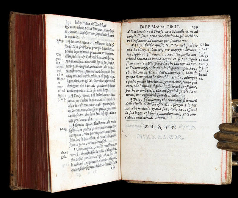 1584 Rare Vellum Book - Bartolomeo de Medina Breve Instruttione de' Confessori