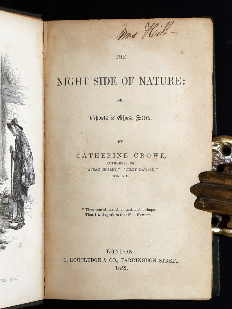 1852 Rare Victorian Book - The Night Side of Nature, Ghost Seers, Poltergeist