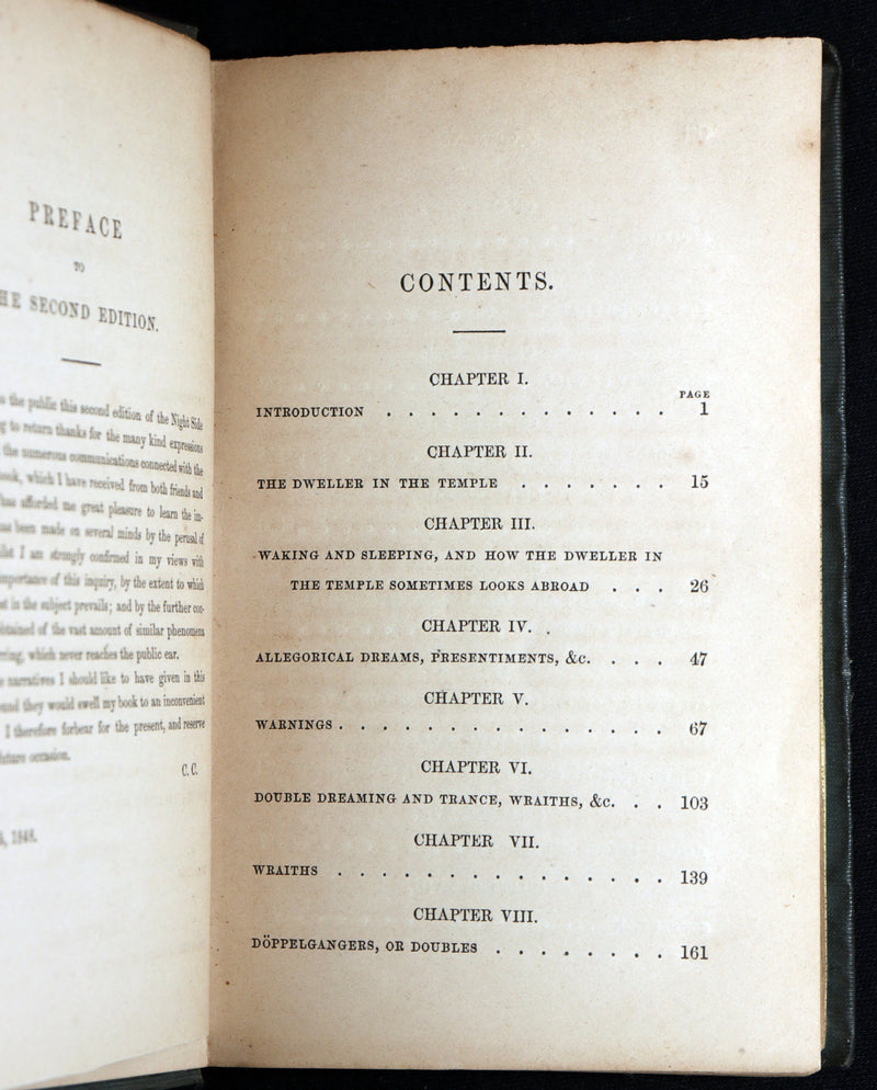 1852 Rare Victorian Book - The Night Side of Nature, Ghost Seers, Poltergeist