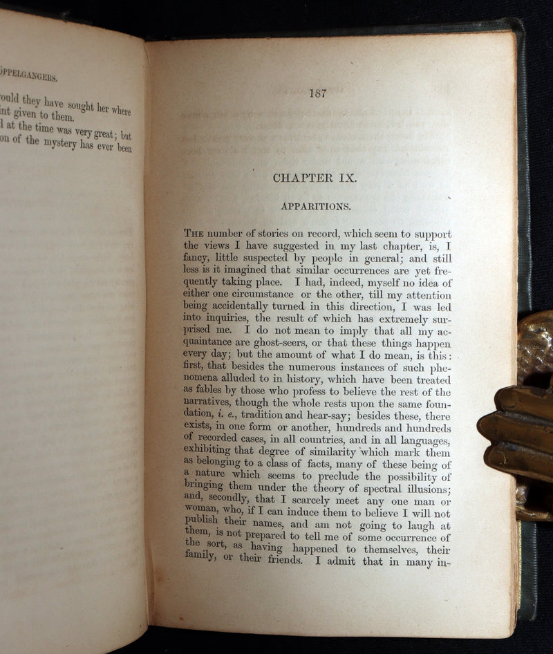 1852 Rare Victorian Book - The Night Side of Nature, Ghost Seers, Poltergeist