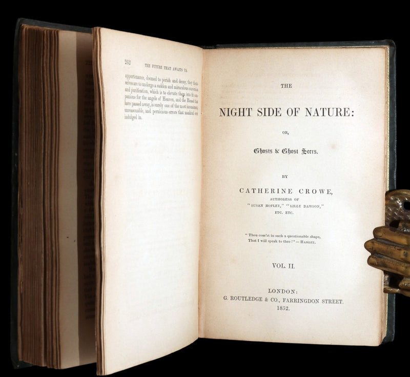 1852 Rare Victorian Book - The Night Side of Nature, Ghost Seers, Poltergeist