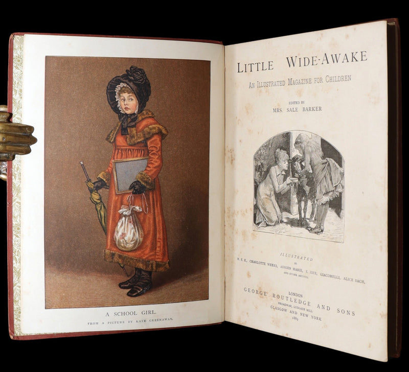 1889 Rare Book - Little Wide-Awake: An Illustrated Magazine for Children
