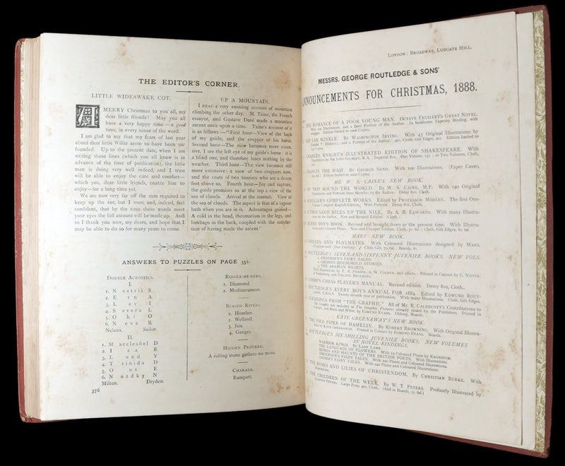 1889 Rare Book - Little Wide-Awake: An Illustrated Magazine for Children