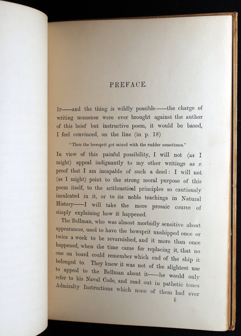 1876 Rare First Edition - The Hunting of the Snark by Lewis Carroll, Illustrated
