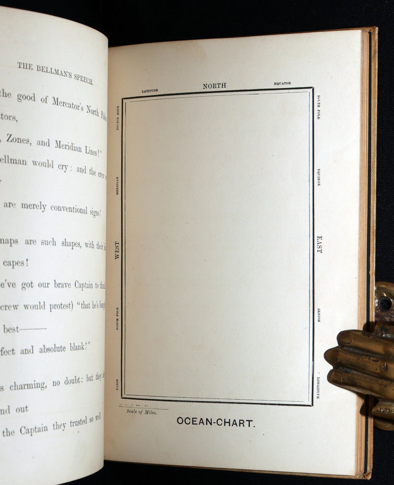 1876 Rare First Edition - The Hunting of the Snark by Lewis Carroll, Illustrated