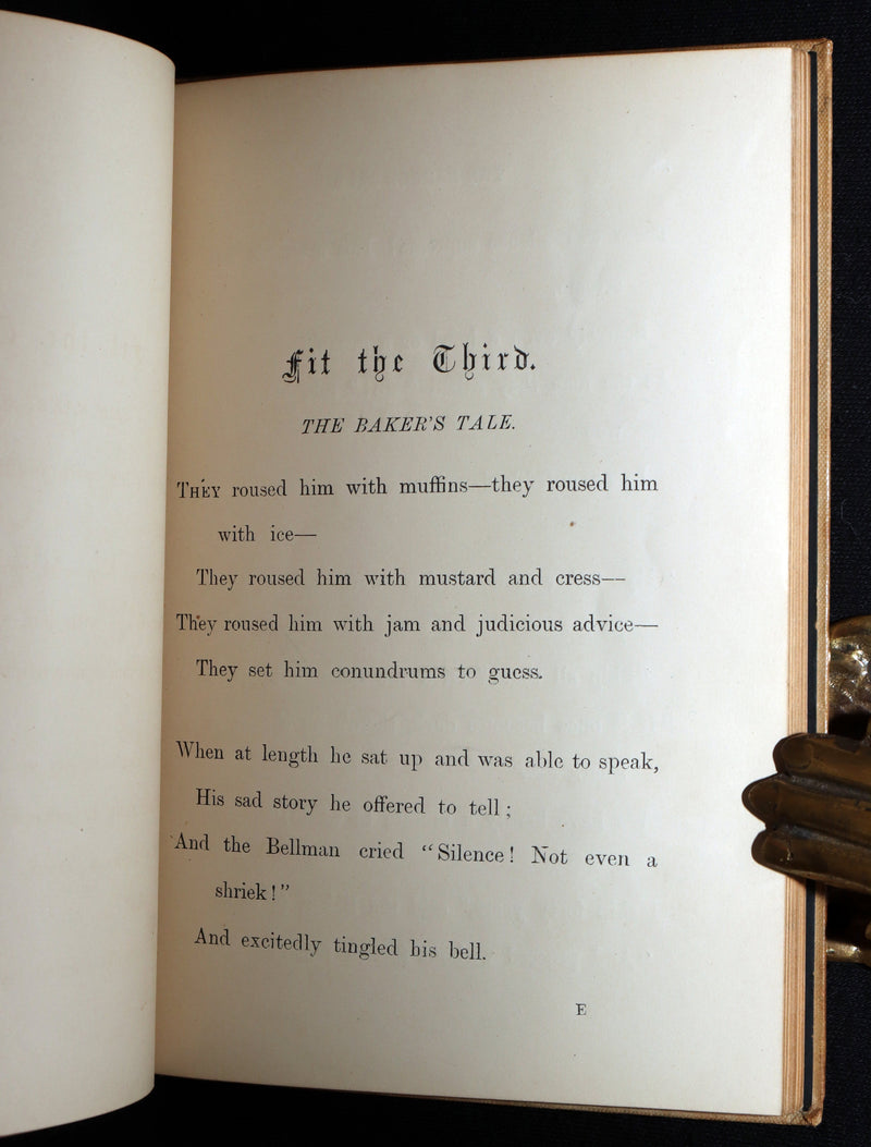 1876 Rare First Edition - The Hunting of the Snark by Lewis Carroll, Illustrated
