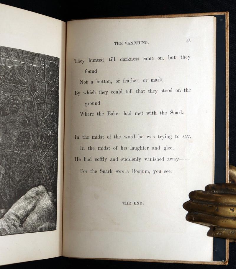 1876 Rare First Edition - The Hunting of the Snark by Lewis Carroll, Illustrated