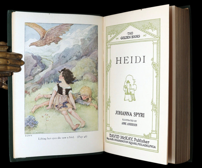 1923 First Anne Anderson Illustrated Edition - Heidi by Johanna Spyri