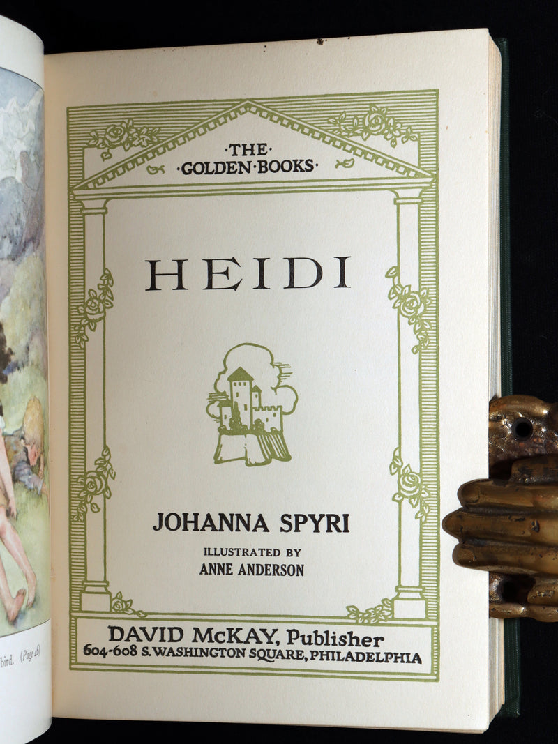1923 First Anne Anderson Illustrated Edition - Heidi by Johanna Spyri