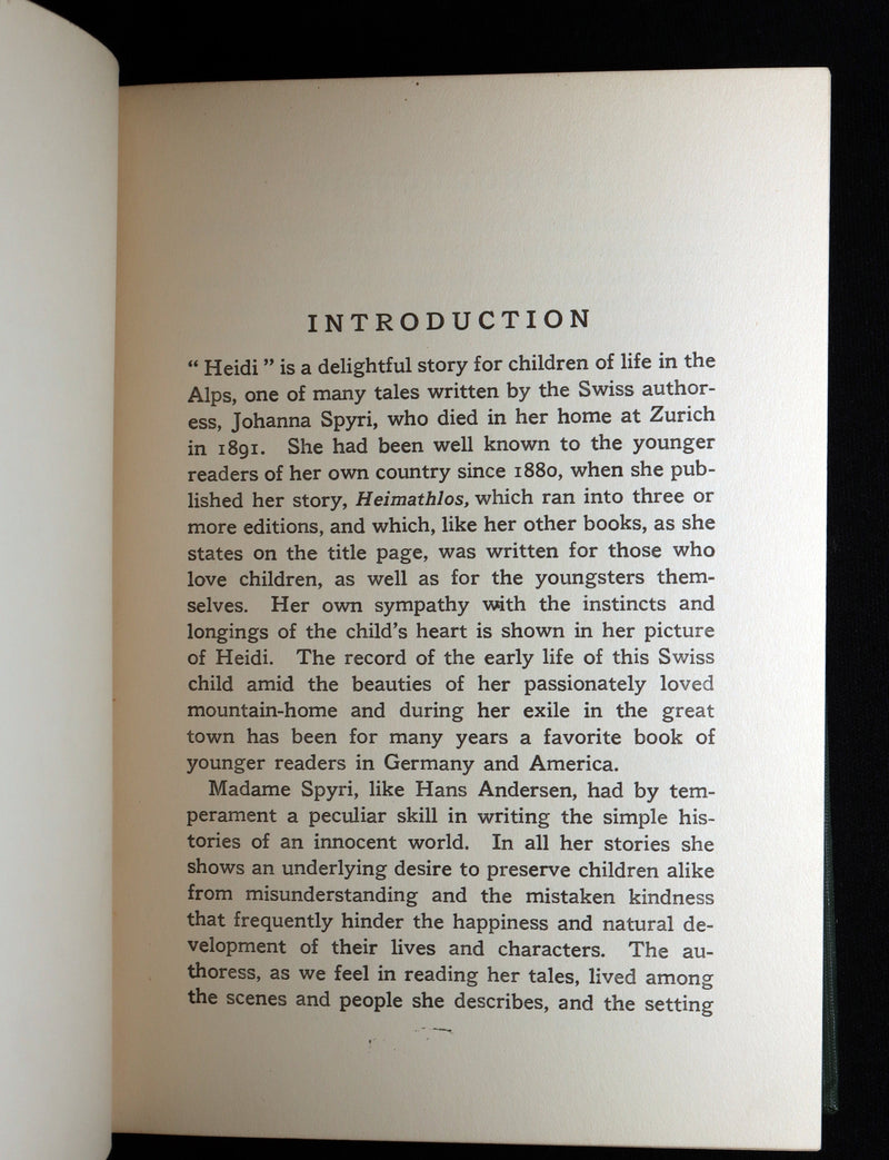 1923 First Anne Anderson Illustrated Edition - Heidi by Johanna Spyri